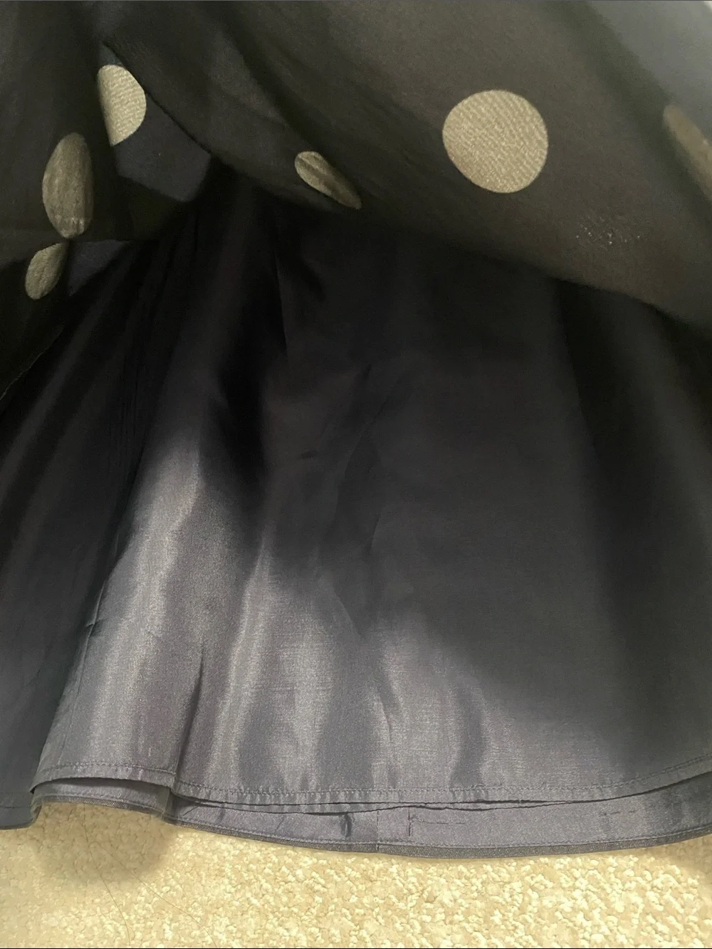 kate spade Black Midi Dress with Pink Polka Dots Size 8